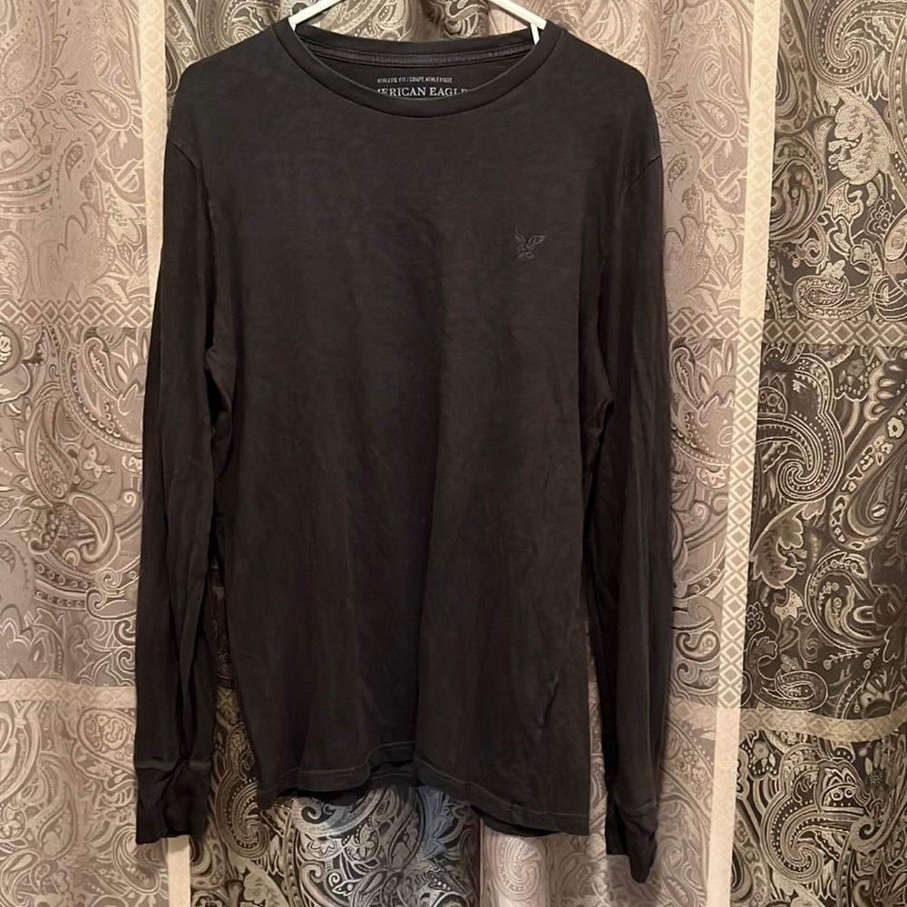 Mens long sleeve T-shirt. Black